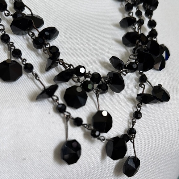 Black Multi-Strand Floating Necklace - Picture 3 of 4